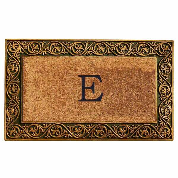 Calloway Mills Monogram Door Mat, Gold, Black, Natural, 18 in W x 30 in L 10001GOLDE - main